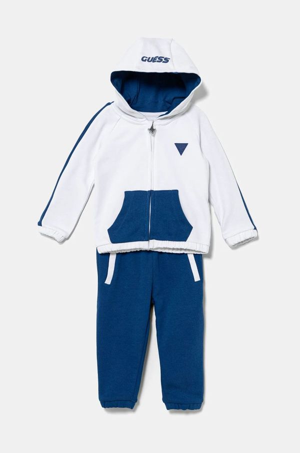 Guess Dječja pamučna trenirka Guess boja: bijela, N5RG05 KA6R4