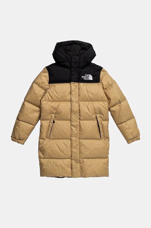 The North Face Dječja pernata jakna The North Face TEEN NUPTSE LONG PARKA boja: bež, NF0A88UFLK51