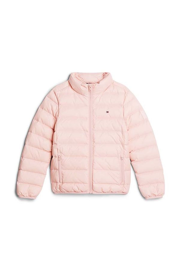 Tommy Hilfiger Dječja pernata jakna Tommy Hilfiger boja: ružičasta, KS0KS00568