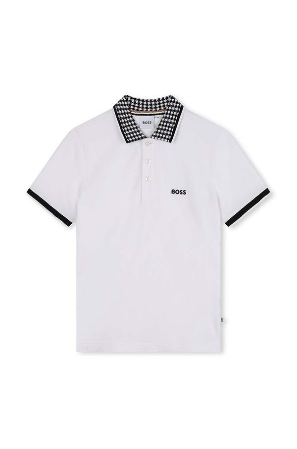 Boss Dječja polo majica BOSS boja: bijela, J51177