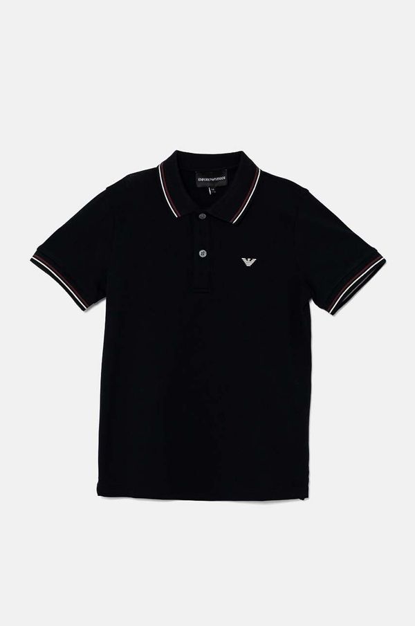 Emporio Armani Dječja polo majica Emporio Armani boja: crna, s tiskom, 8N4FB3 1JPTZ