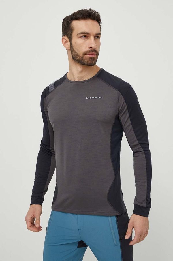 La Sportiva Dječja sportska majica dugih rukava LA Sportiva Beyond boja: siva, s tiskom, P51900999