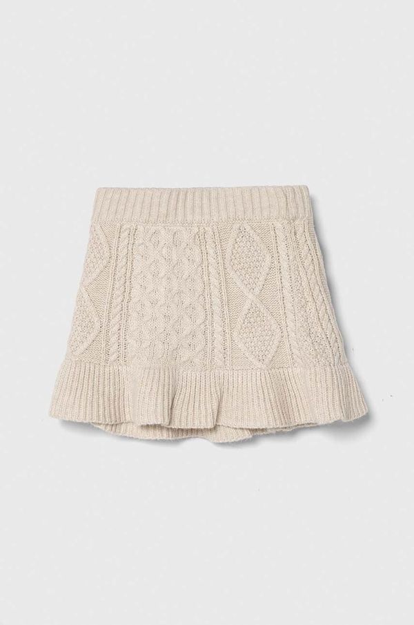 Abercrombie & Fitch Dječja suknja Abercrombie & Fitch boja: bež, mini, ravna