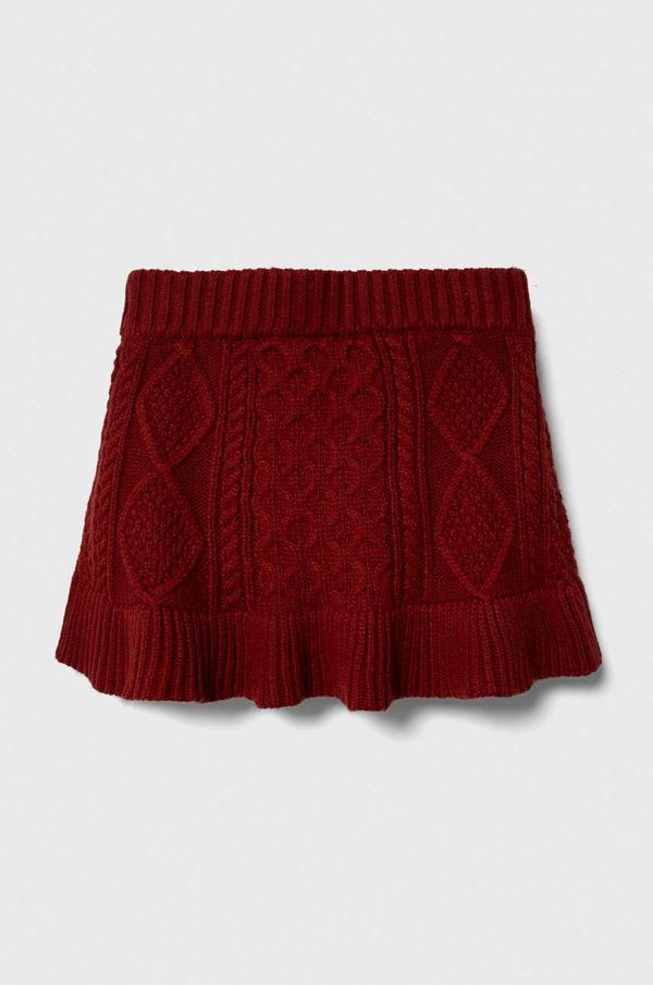 Abercrombie & Fitch Dječja suknja Abercrombie & Fitch boja: crvena, mini, širi se prema dolje