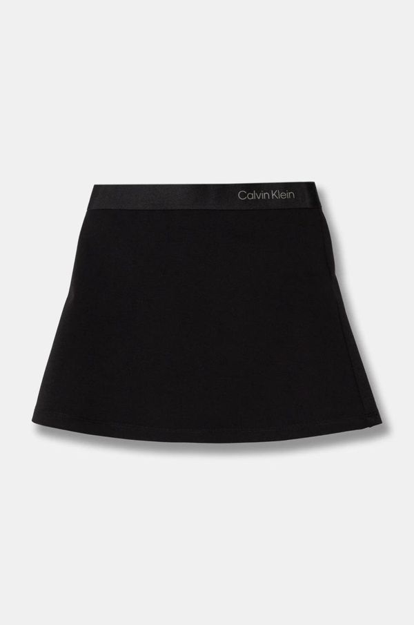 Calvin Klein Jeans Dječja suknja Calvin Klein Jeans boja: crna, mini, širi se prema dolje, IG0IG02784