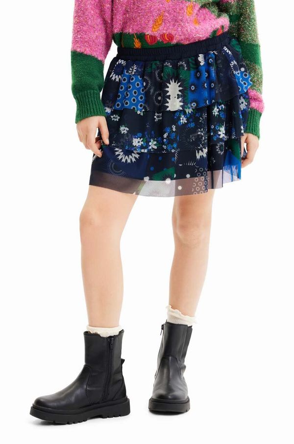 Desigual Dječja suknja Desigual mini, širi se prema dolje