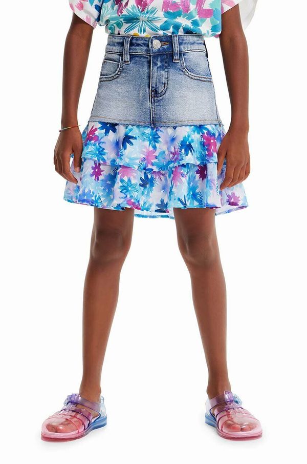 Desigual Dječja suknja Desigual mini, širi se prema dolje
