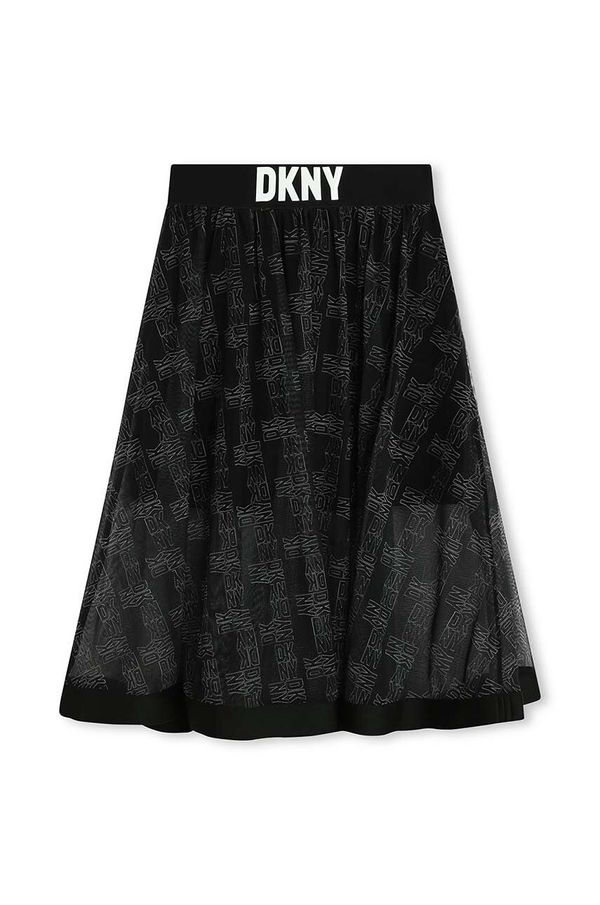 DKNY Dječja suknja Dkny boja: crna, midi, širi se prema dolje