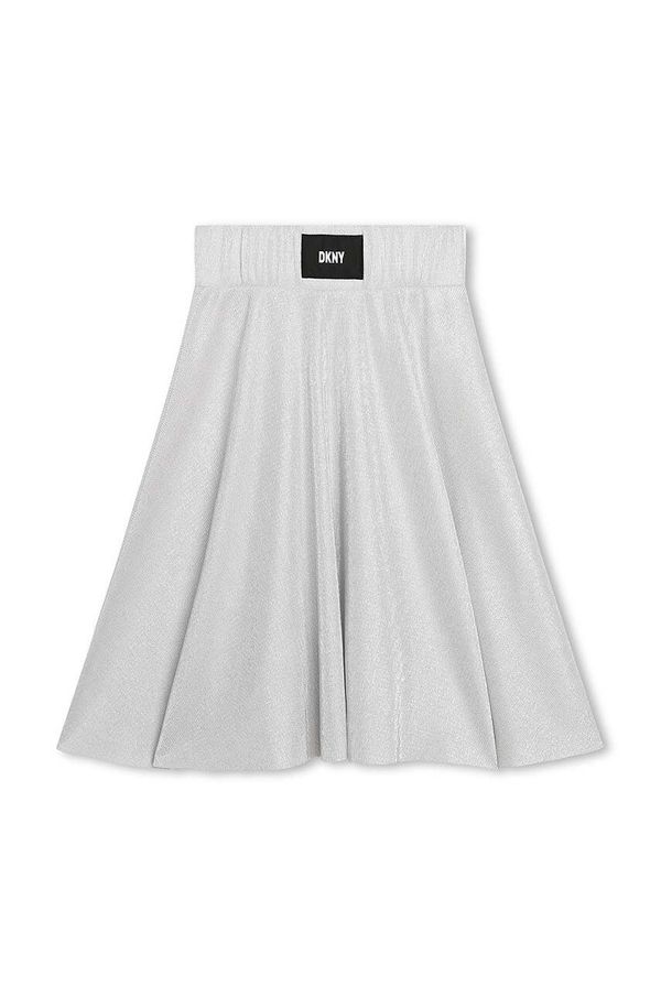 DKNY Dječja suknja Dkny boja: siva, midi, širi se prema dolje