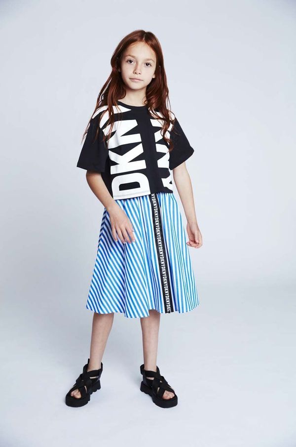 DKNY Dječja suknja Dkny midi, širi se prema dolje
