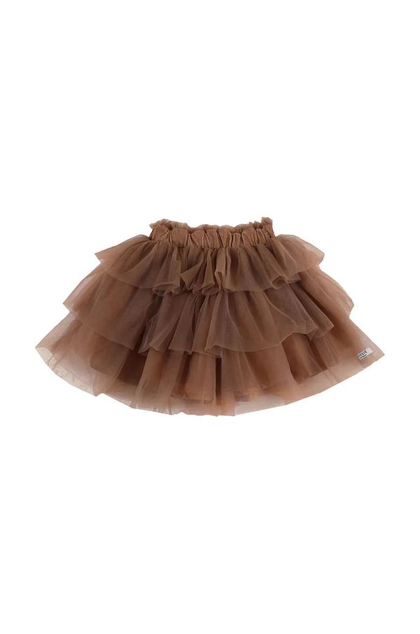 Donsje Dječja suknja Donsje Mirre Skirt boja: smeđa, mini, širi se prema dolje, 4087700