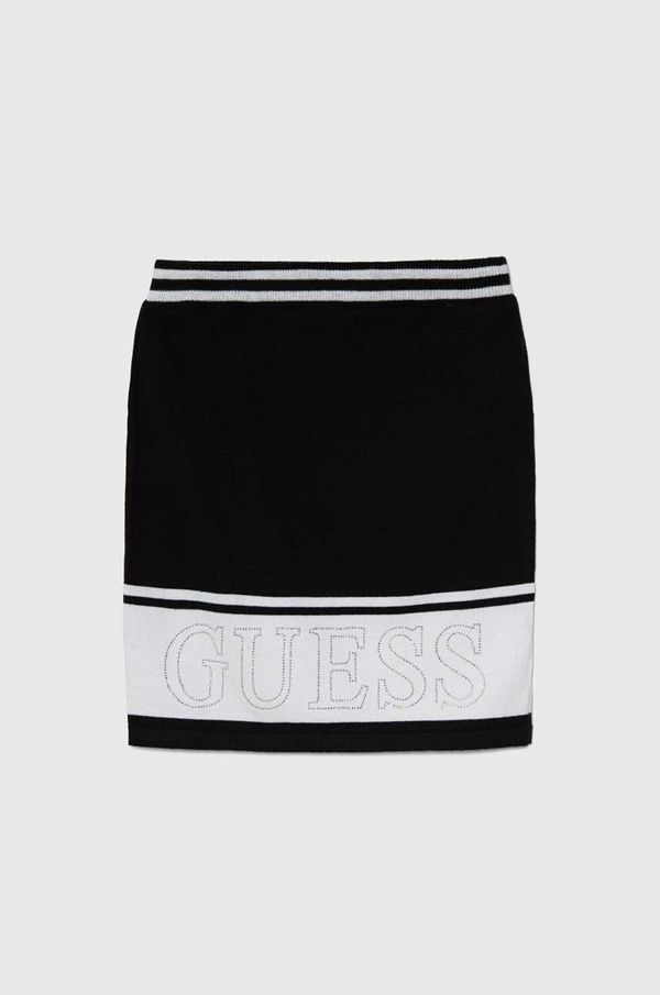 Guess Dječja suknja Guess boja: crna, mini, ravna, J4YD05 Z3GW0