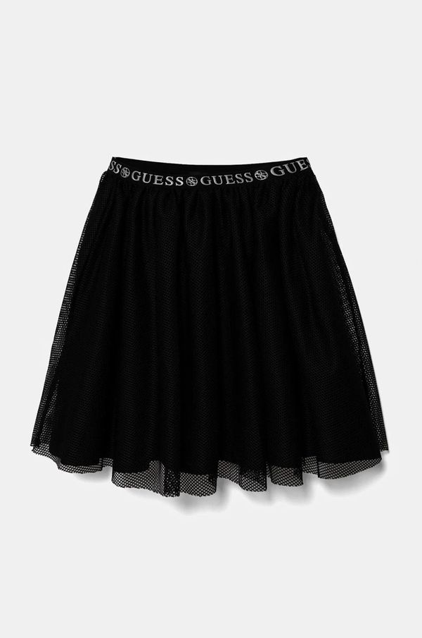 Guess Dječja suknja Guess boja: crna, mini, širi se prema dolje, J5RD11 KACZ0