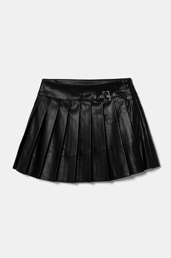Guess Dječja suknja Guess boja: crna, mini, širi se prema dolje, J5RD24 WFV60
