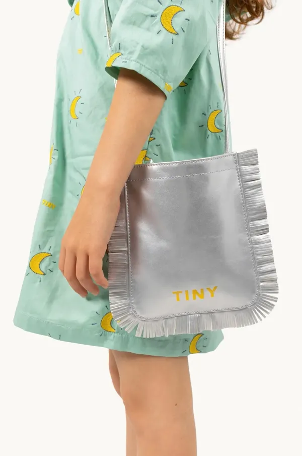 Tinycottons Dječja torba Tinycottons FRINGES BAG boja: srebrna, SS25-387