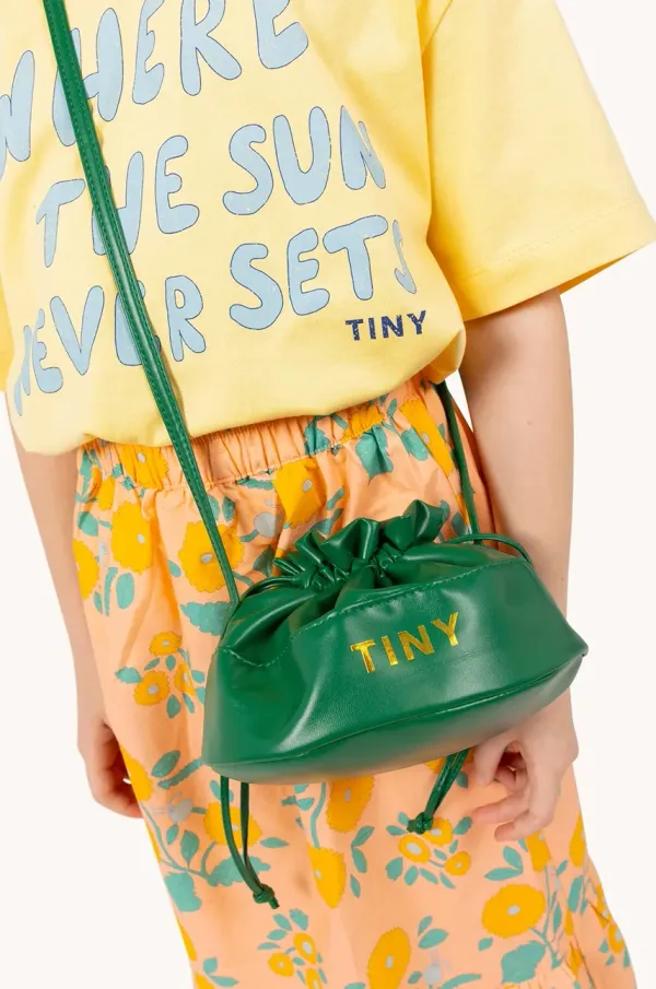 Tinycottons Dječja torba Tinycottons SOLID BUCKET BAG boja: zelena, SS25-388