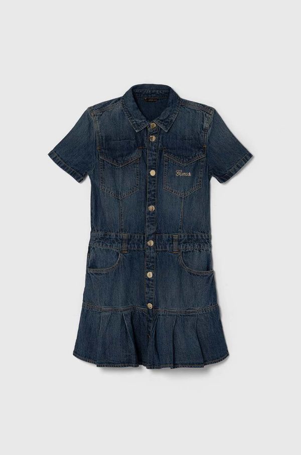 Guess Dječja traper haljina Guess mini, ravna