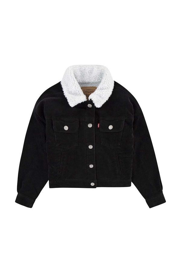 Levi's Dječja traper jakna Levi's boja: crna