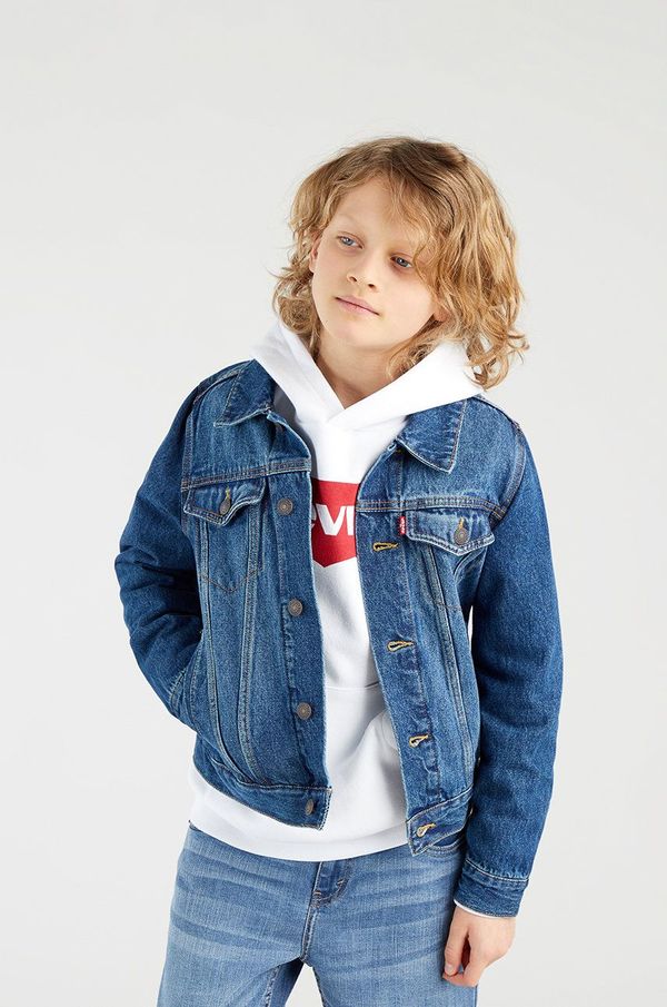 Levi's Dječja traper jakna Levi's boja: plava