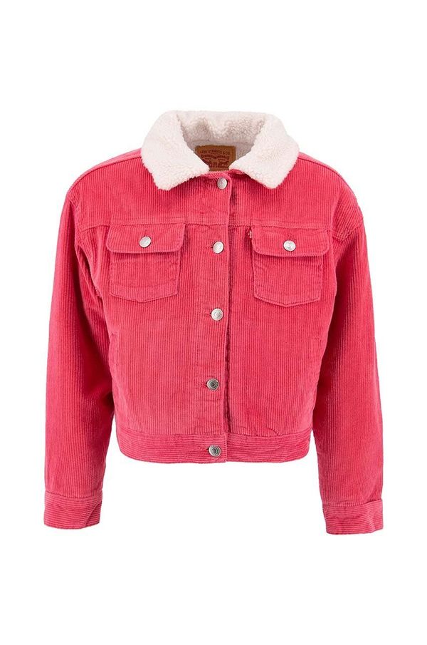 Levi's Dječja traper jakna Levi's boja: ružičasta