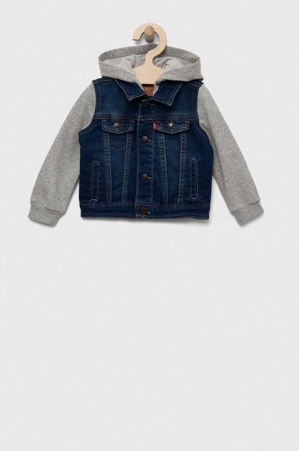 Levi's Dječja traper jakna Levi's boja: tamno plava