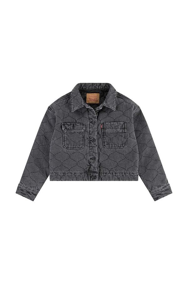 Levi's Dječja traper jakna Levi's QUILTED TRUCKER JACKET boja: siva, 4EL097