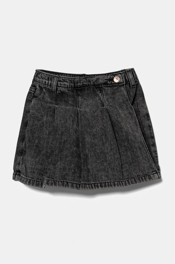 Guess Dječja traper suknja Guess boja: siva, mini, ravna, K4BD02 D5G40