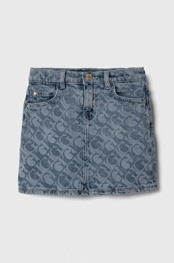 Guess Dječja traper suknja Guess mini, ravna