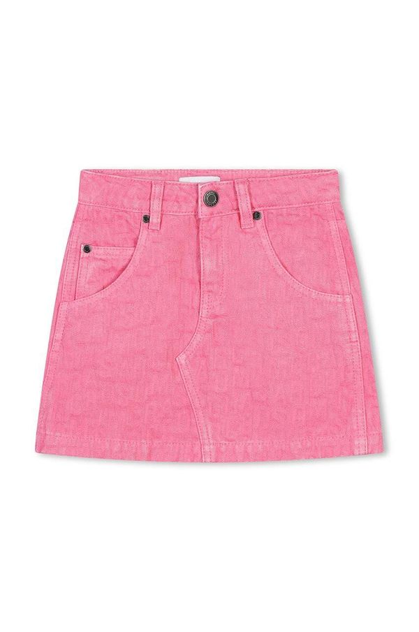 Marc Jacobs Dječja traper suknja Marc Jacobs boja: ružičasta, mini, ravna, W60246