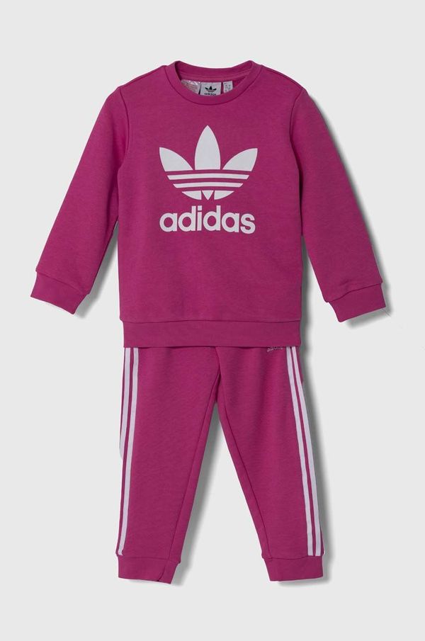 adidas Originals Dječja trenirka adidas Originals CREW SET boja: ružičasta, IX5149