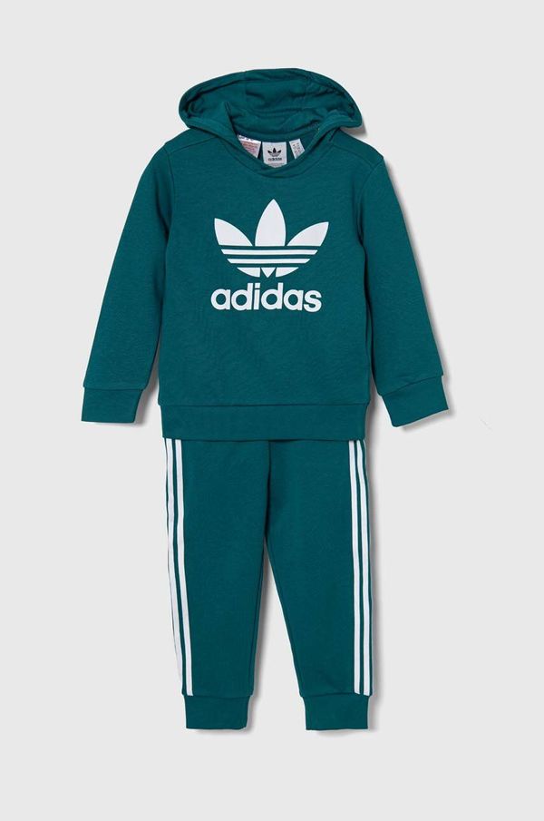 adidas Originals Dječja trenirka adidas Originals HOODIE SET boja: zelena, IX5166