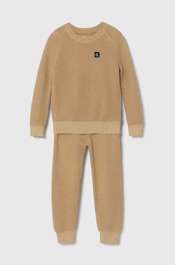 Calvin Klein Jeans Dječja trenirka Calvin Klein Jeans boja: bež