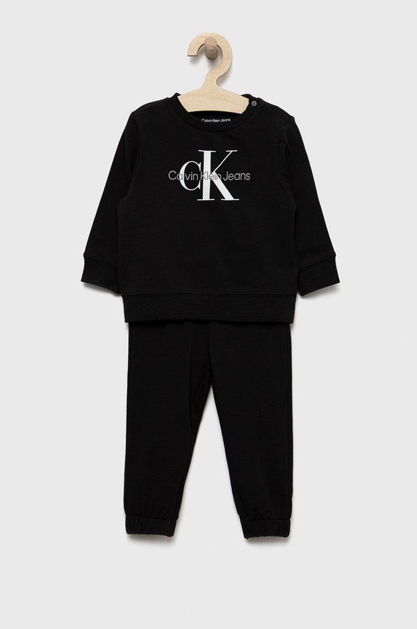 Calvin Klein Jeans Dječja trenirka Calvin Klein Jeans boja: crna