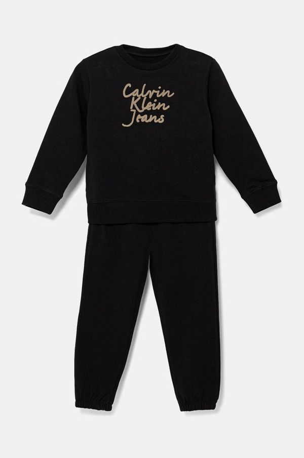 Calvin Klein Jeans Dječja trenirka Calvin Klein Jeans boja: crna, IN0IN00288