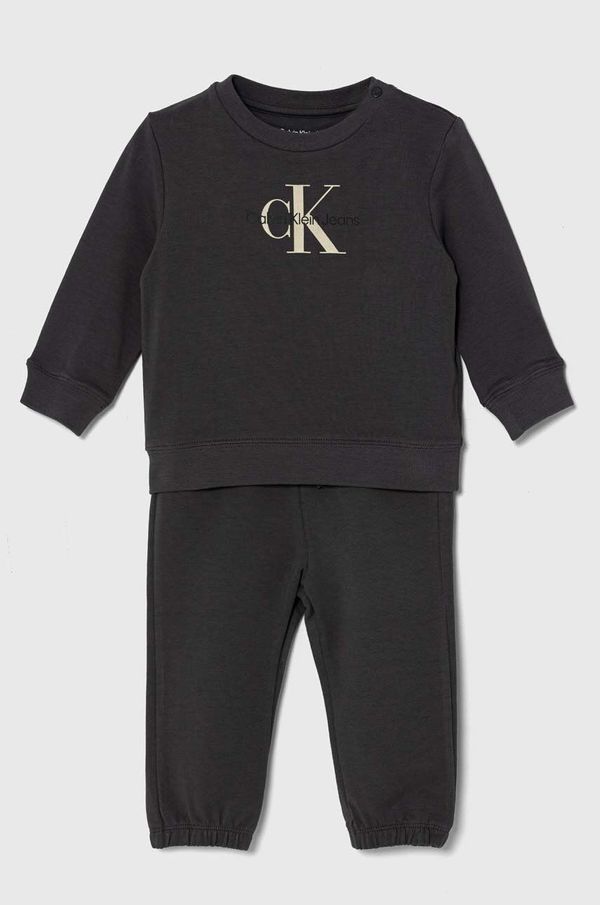 Calvin Klein Jeans Dječja trenirka Calvin Klein Jeans boja: siva