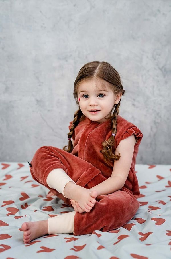 La Millou Dječja vreća za spavanje s nogavicama La Millou Cotto HEARTBEAT PINK