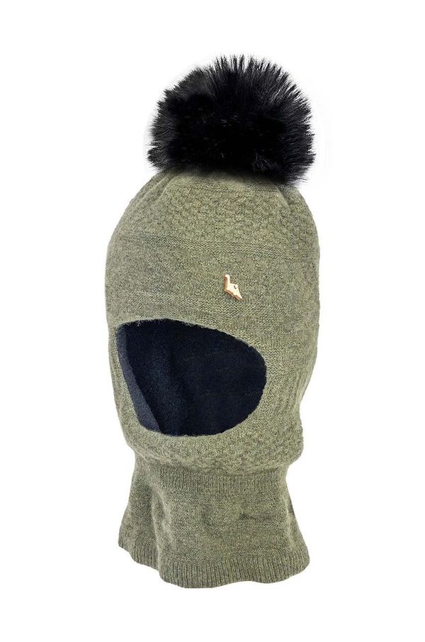 Jamiks Dječja vunena balaklava Jamiks BRUT boja: zelena, JZH343