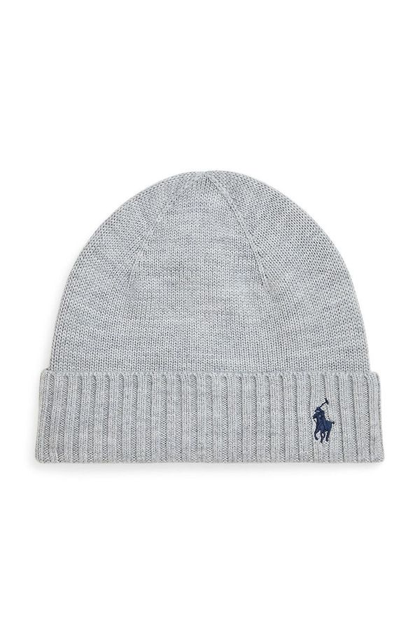 Polo Ralph Lauren Dječja vunena kapa Polo Ralph Lauren boja: siva, 323953204002