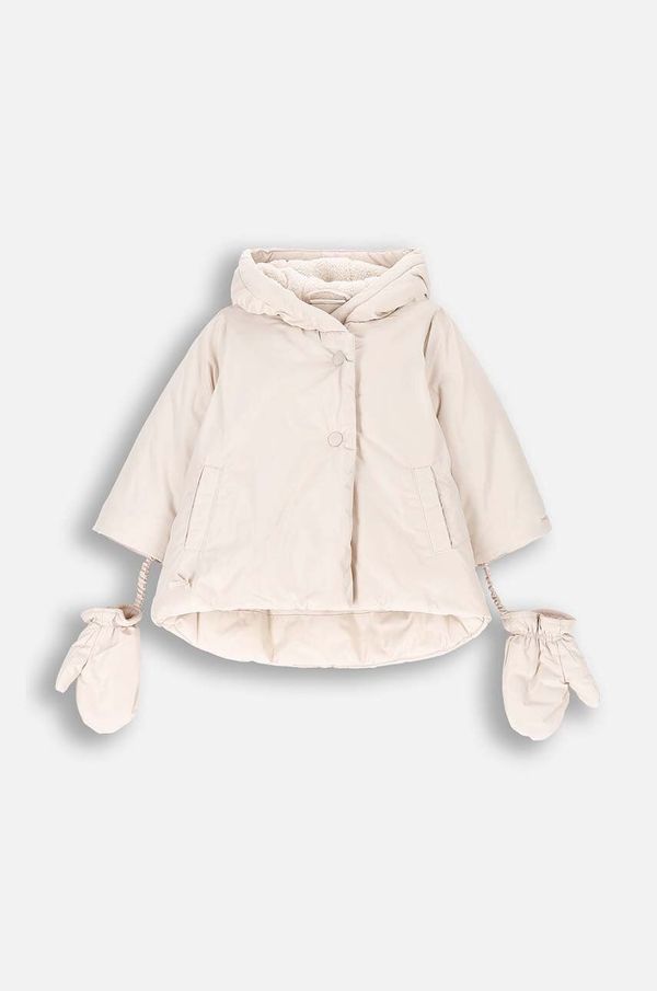 Coccodrillo Dječja zimska jakna Coccodrillo boja: bež, OUTERWEAR GIRL NEWBORN