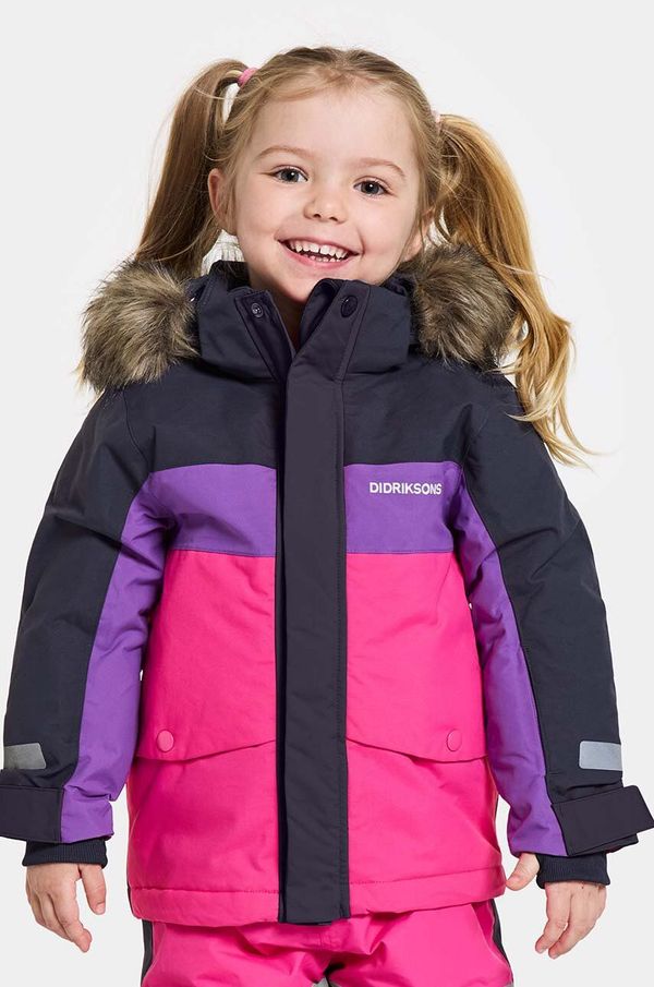 Didriksons Dječja zimska jakna Didriksons BJÄRVEN KIDS PARKA boja: ružičasta