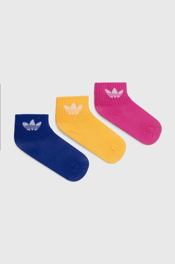 adidas Originals Dječje čarape adidas Originals KIDS ANKLE SOCK 3-pack boja: žuta, IY6696