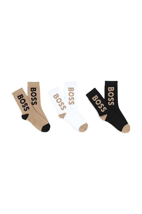 Boss Dječje čarape BOSS 3-pack boja: crna, J51577