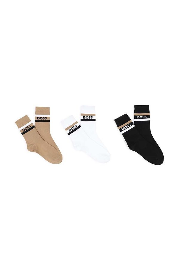 Boss Dječje čarape BOSS 3-pack boja: crna, J51585