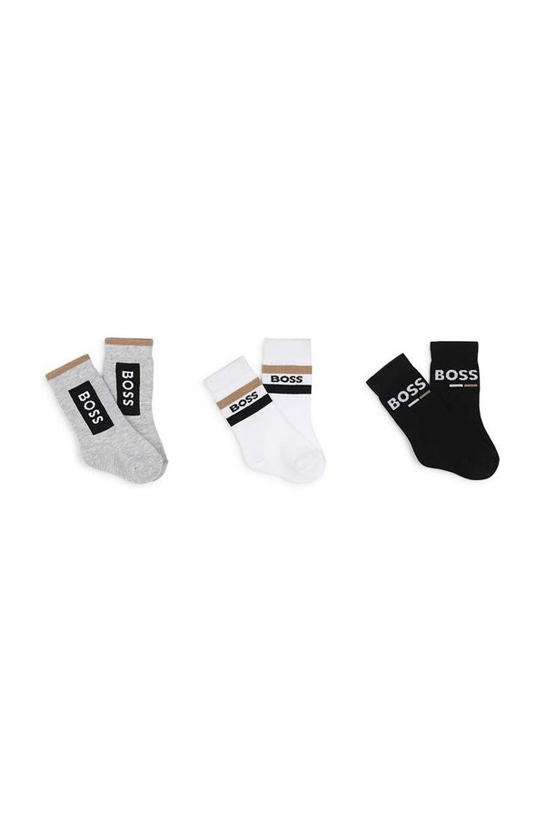 Boss Dječje čarape BOSS 3-pack boja: crna, J51601