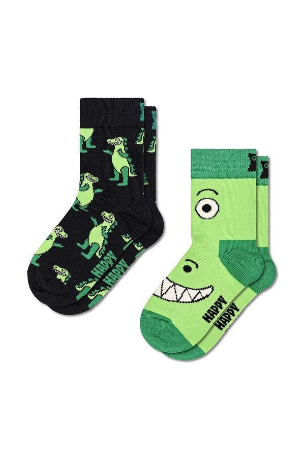Happy Socks Dječje čarape Happy Socks Kids Dino Socks 2-pack boja: zelena