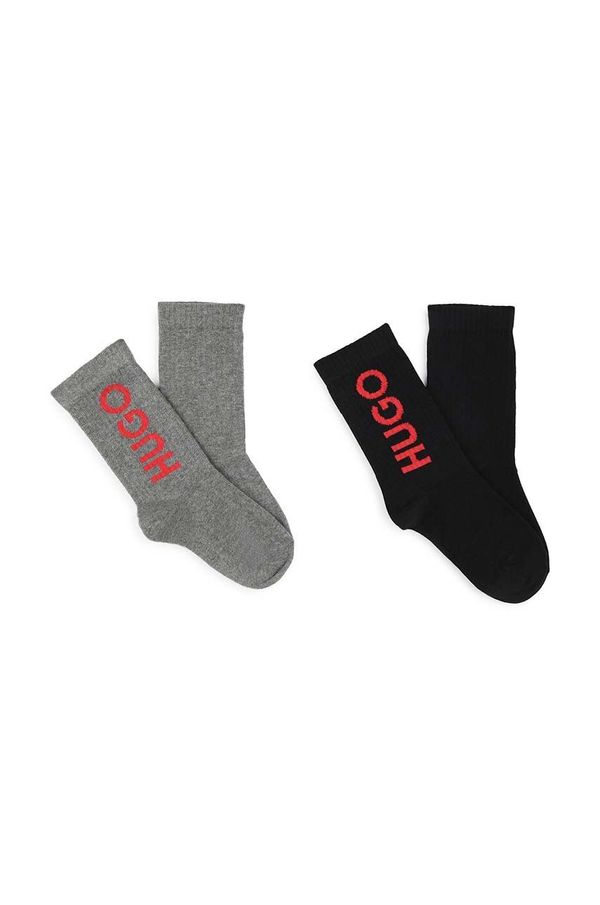 Hugo Dječje čarape HUGO 2-pack boja: crna, G00290