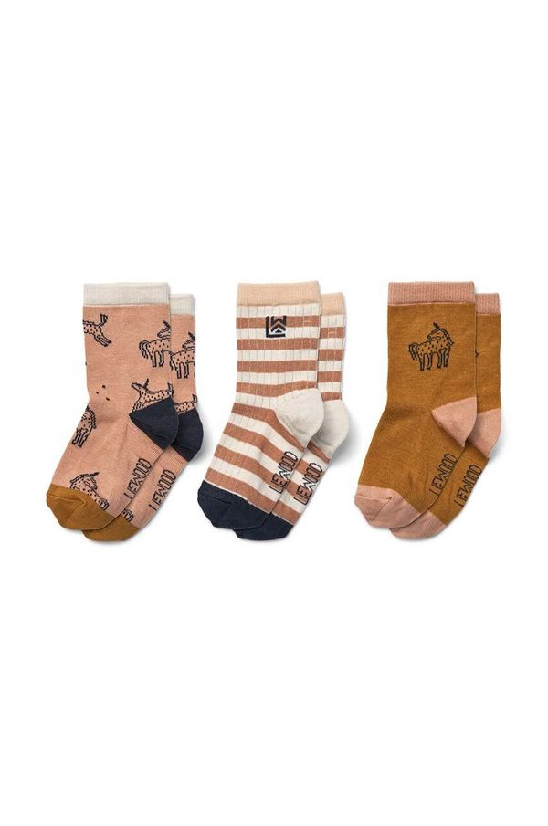 Liewood Dječje čarape Liewood Silas Socks 3-Pack 3-pack boja: ružičasta, LW15118