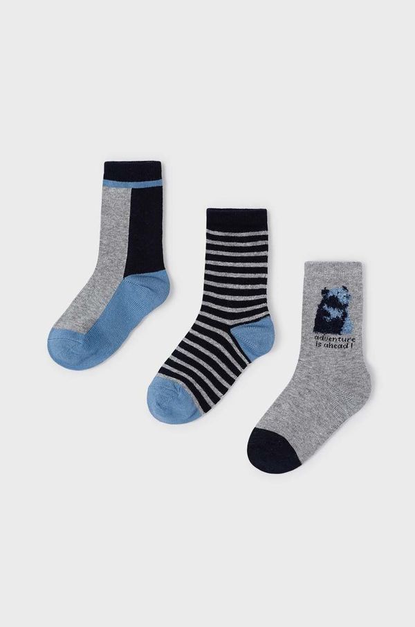 Mayoral Dječje čarape Mayoral 3-pack boja: siva
