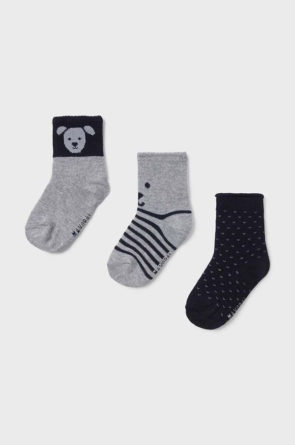 Mayoral Dječje čarape Mayoral 3-pack boja: siva, 10758