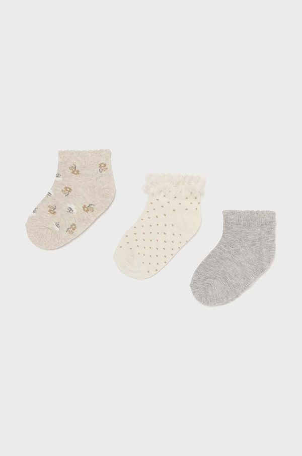 Mayoral Dječje čarape Mayoral 3-pack boja: siva, 10760